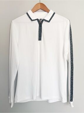 NWT FootJoy Women’s Sun Protection 1/4 Zip Pique Long Sleeve Polo Size Large